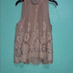 Blush lace top